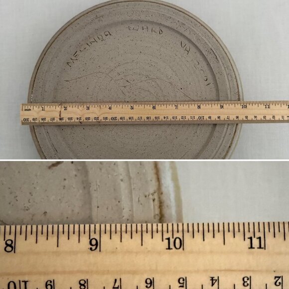 Melinda Ward VA 2001 Handmade Pottery 10in Chip and Dip Platter Glazed Stoneware - Picture 5 of 12